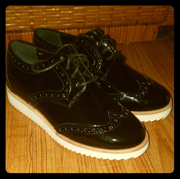 Patent Leather Boyfriend Oxfords - Picture 2 of 5